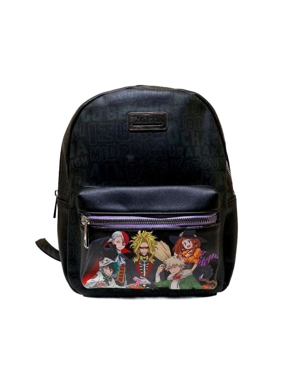 My Hero Academia Black Mini Backpack with Character Design